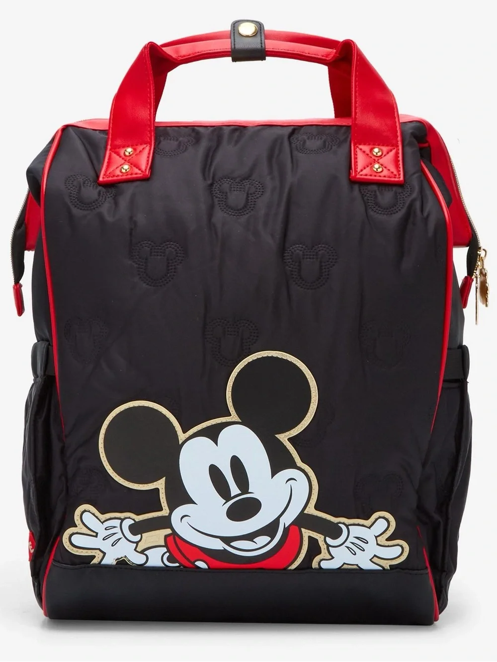 Disney Mickey Mouse Quilted Backpack BoxLunch Exclusive Tech Sleeve Bottle Pocke